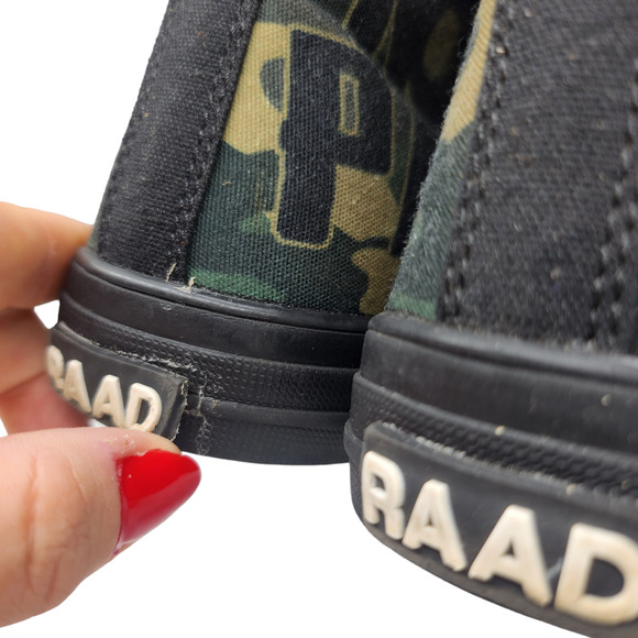 Green Black Camouflage Sneakers Mens 8.5 High Tops Raad No Pain No Gain Workout main image 10